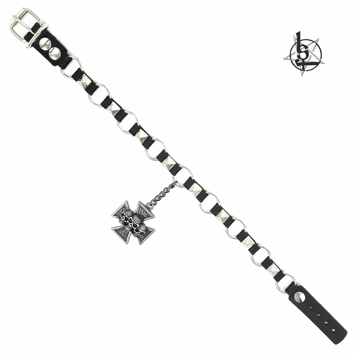 Krave/choker Triple Skull Cross