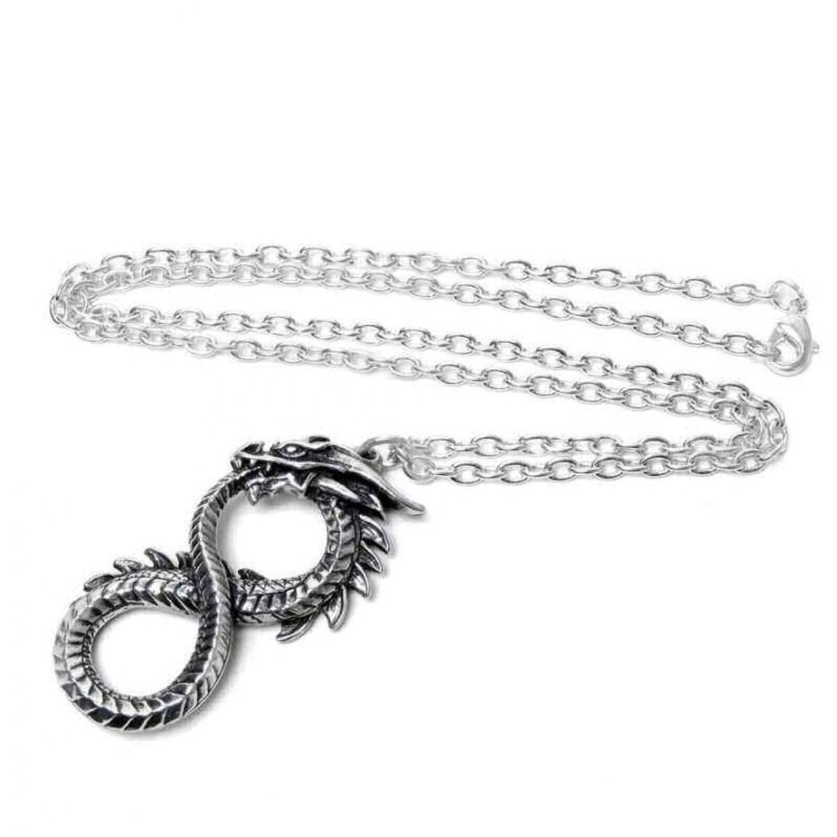 Vedhæng Til Halskæde ALCHEMY GOTHIC - Infinity Dragon - Pewter