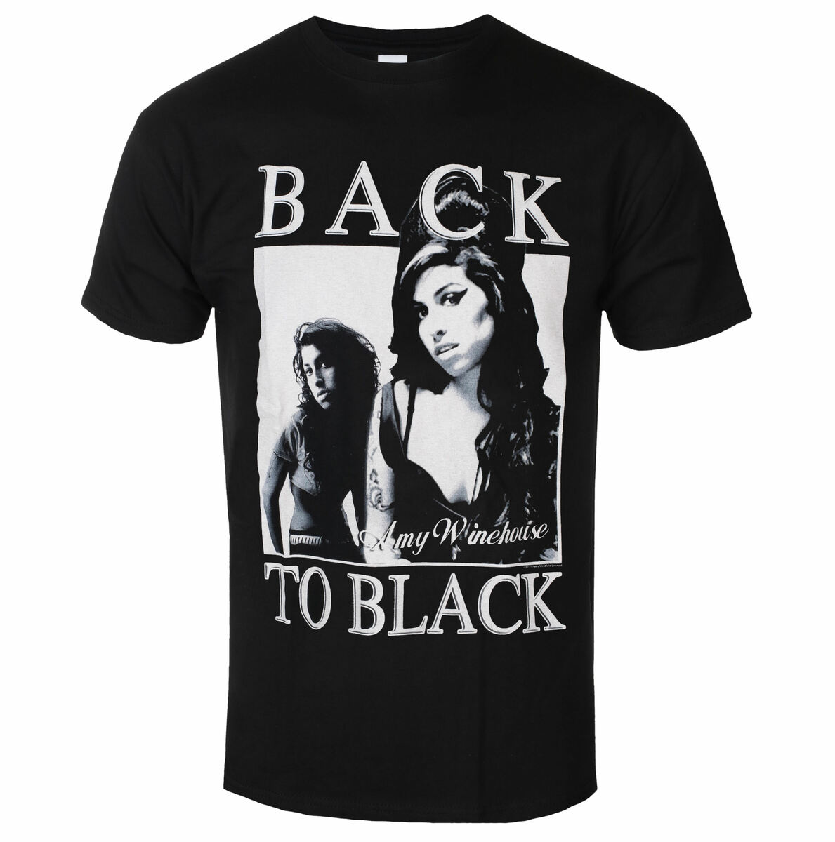 Herre T-shirt Amy Winehouse - Back To Black - BLACK - ROCK OFF S